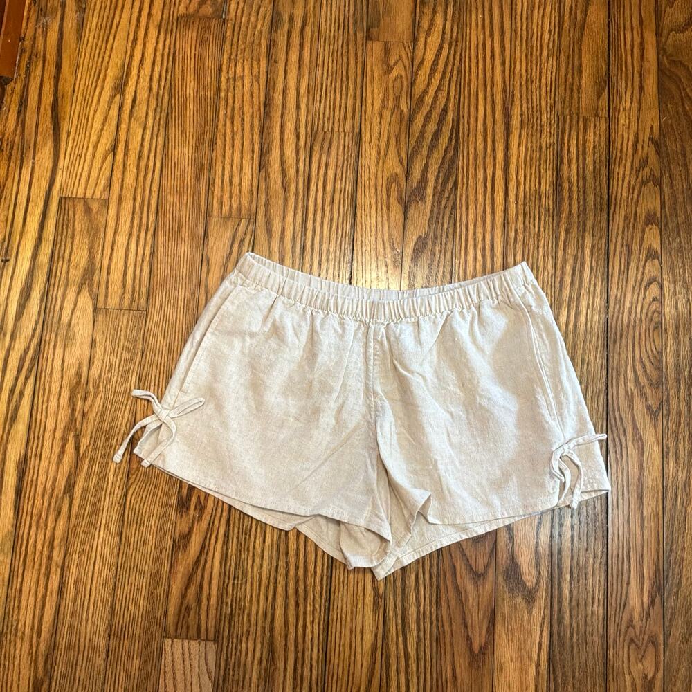 NWT Hollister Linen Blend Side Bow Shorts XS